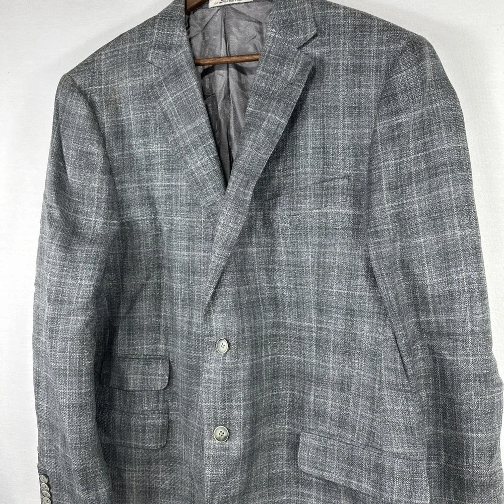 JOSEPH ABBOUD E.THOMAS Mens 44Reg Blazer Italy Wool Silk Linen Limited‎ Edition